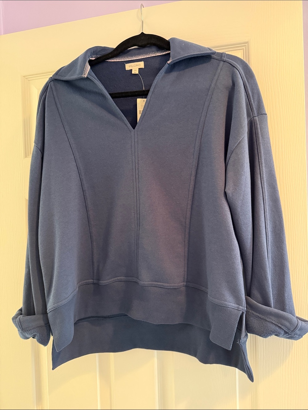 Pilcro Blue VโNeck Collared Pullover Sweater - NWT
